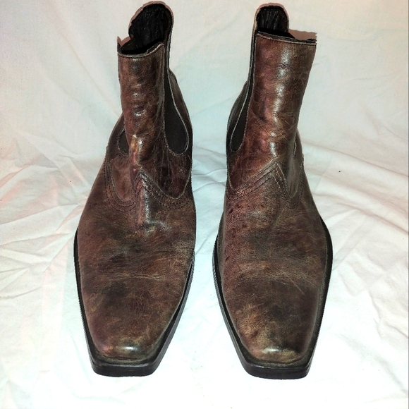 BANANA BLUES ANKLE BOOTS RUSTIC LEATHER MENS BROWN Size 9 main image 9